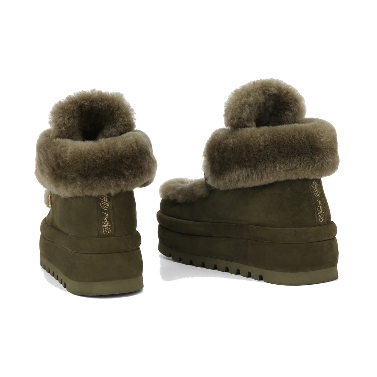 Bambi Dark Olive Suede/Shearling