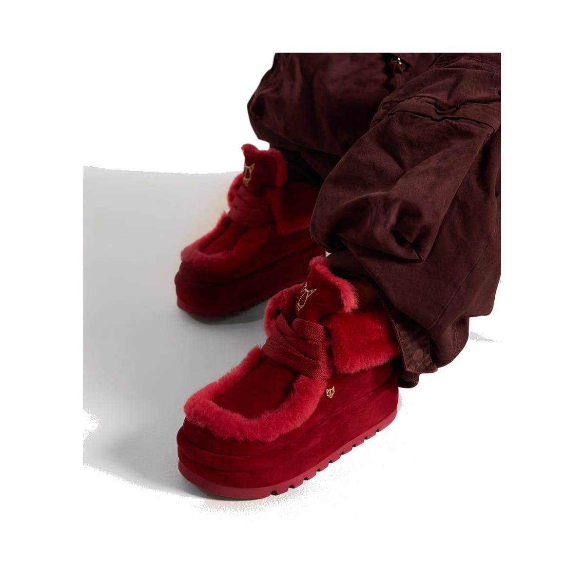 Bambi Burgundy Shearling