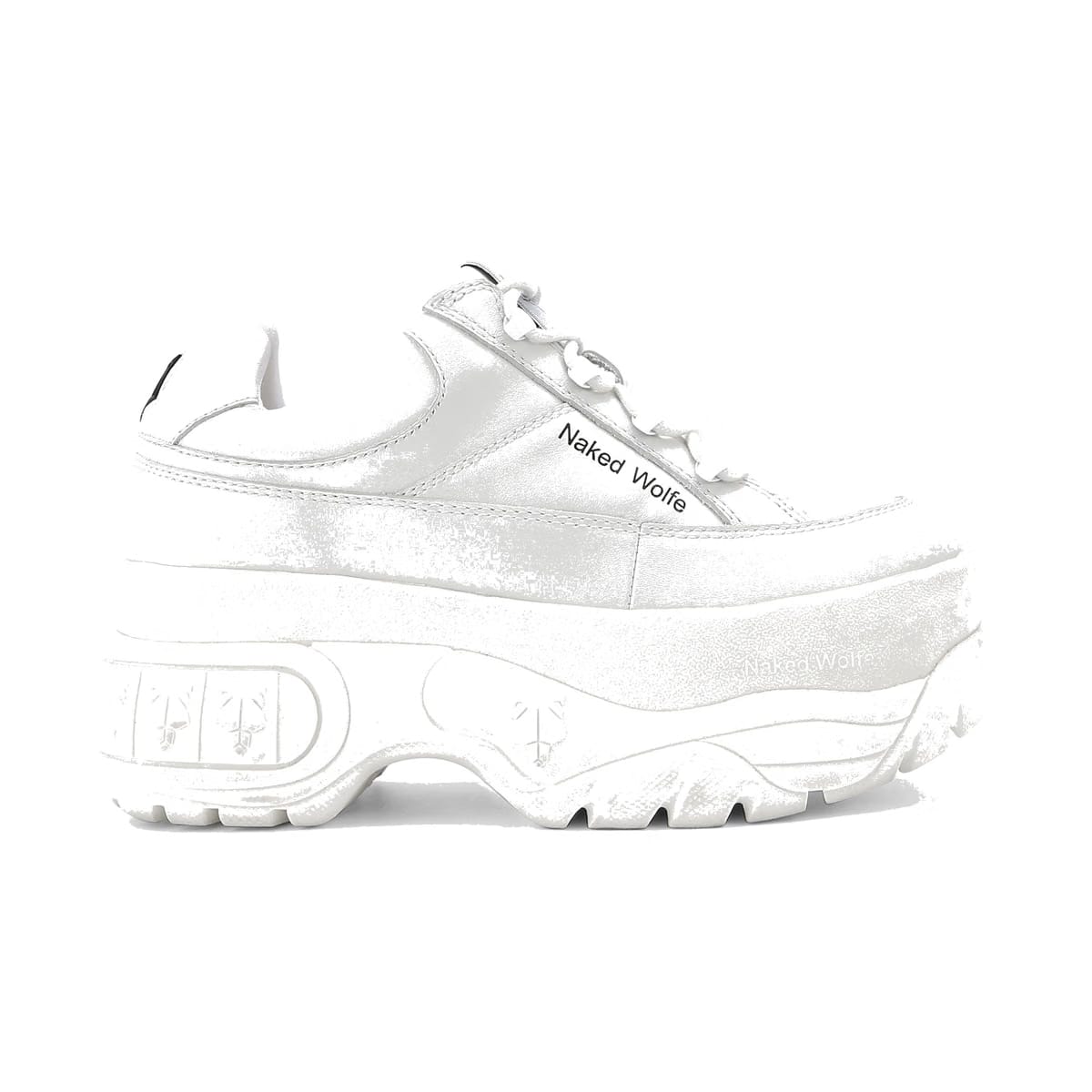 Sporty White Leather