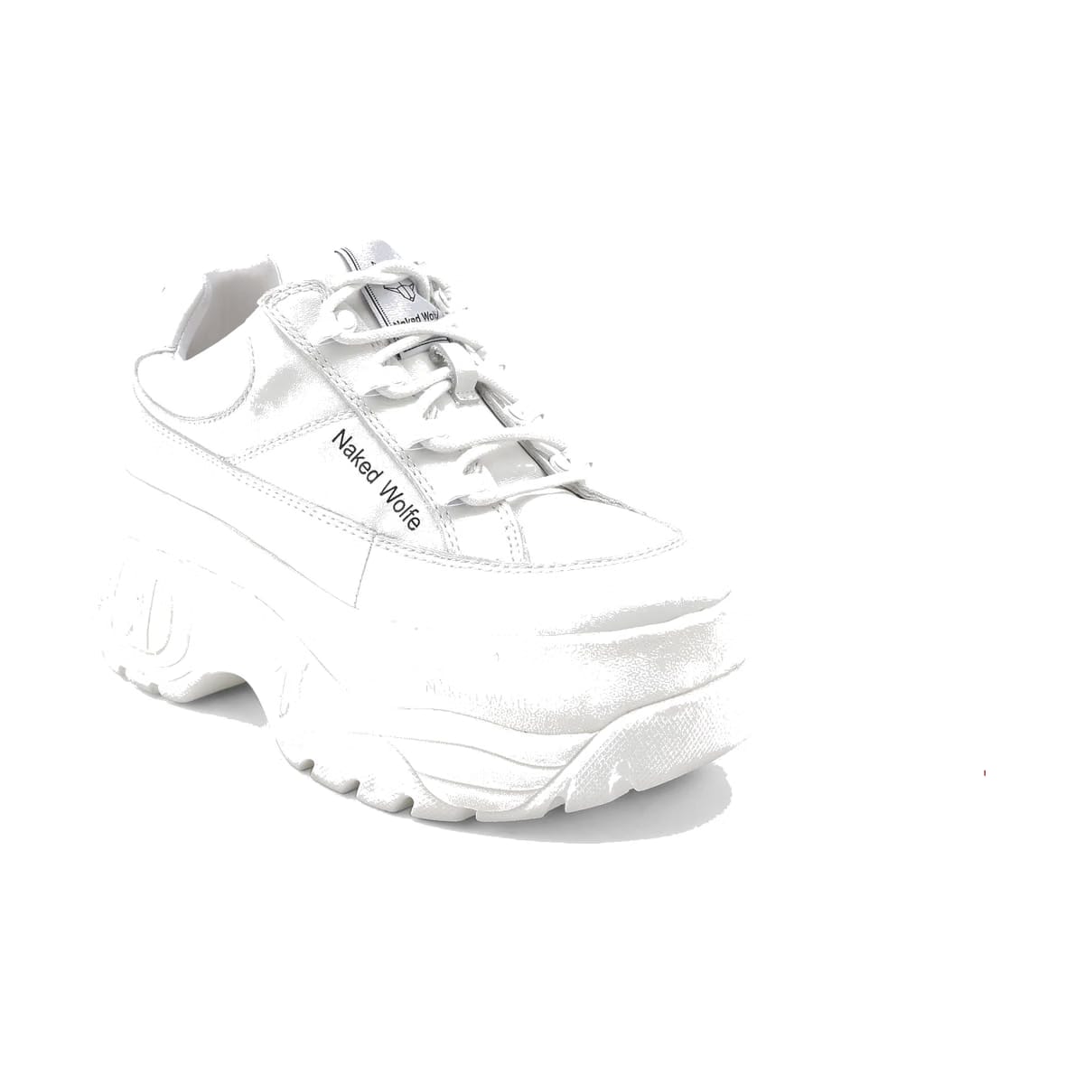 Sporty White Leather