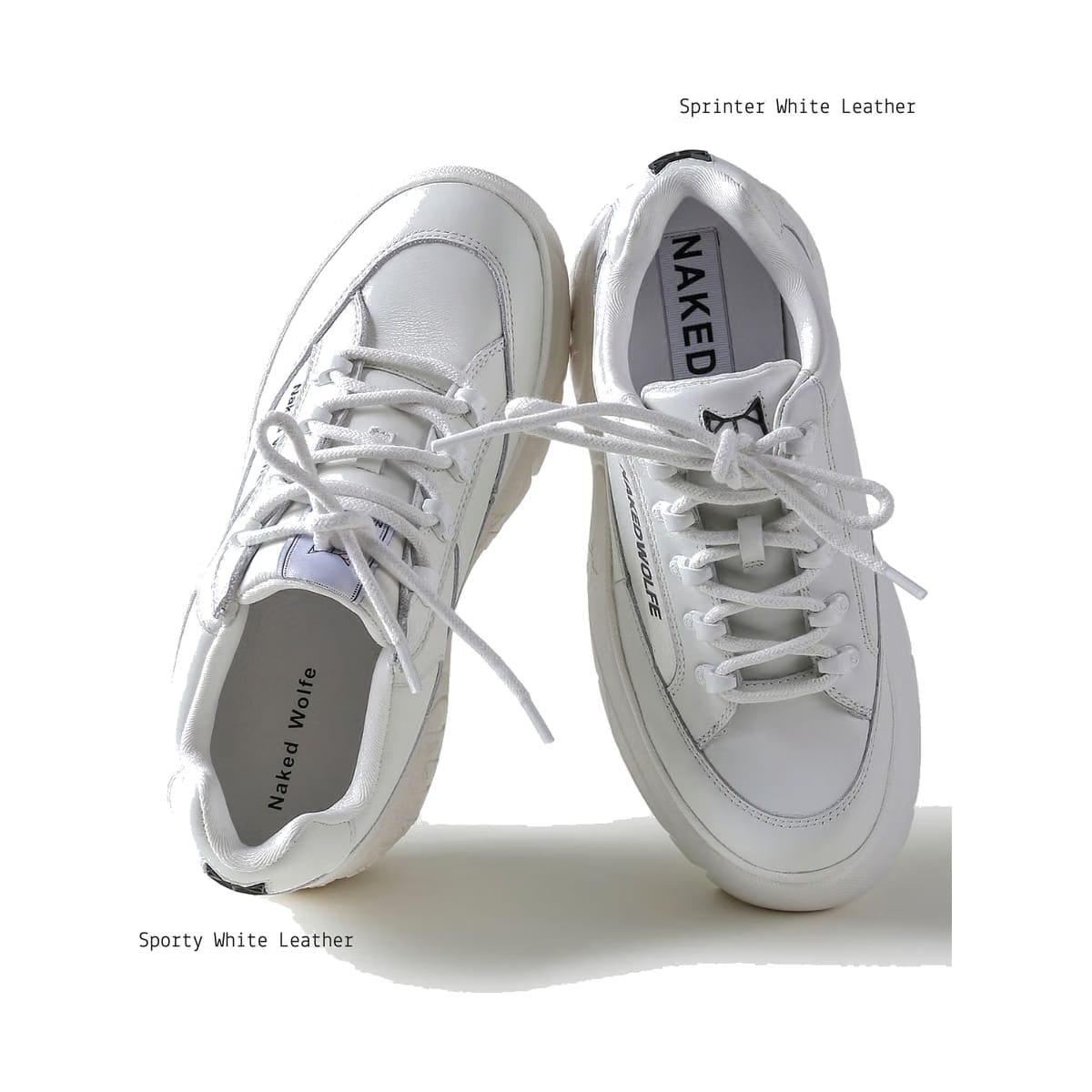 Sporty White Leather