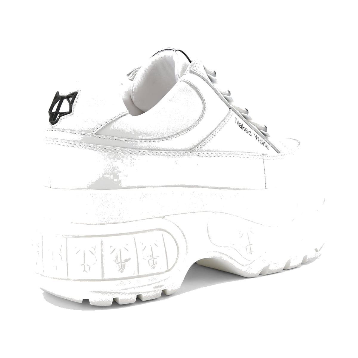 Sporty White Leather
