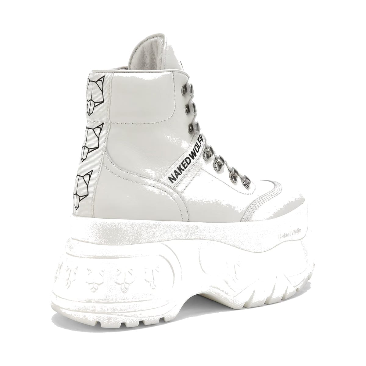 Spike White Leather
