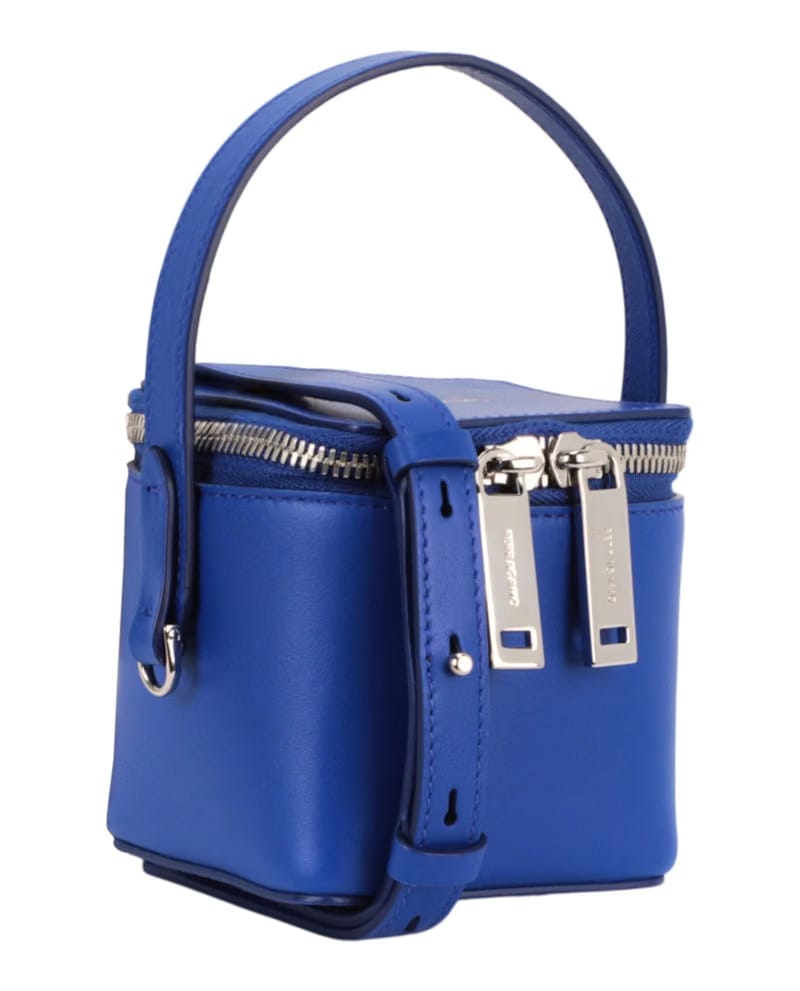 Ferragamo Micro Zip-Around Shoulder Bag Blue