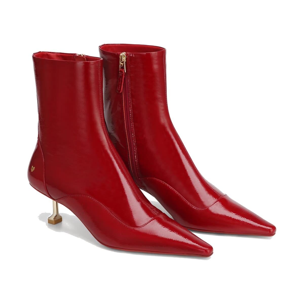 Tempting Crinkle Patent Leather Red