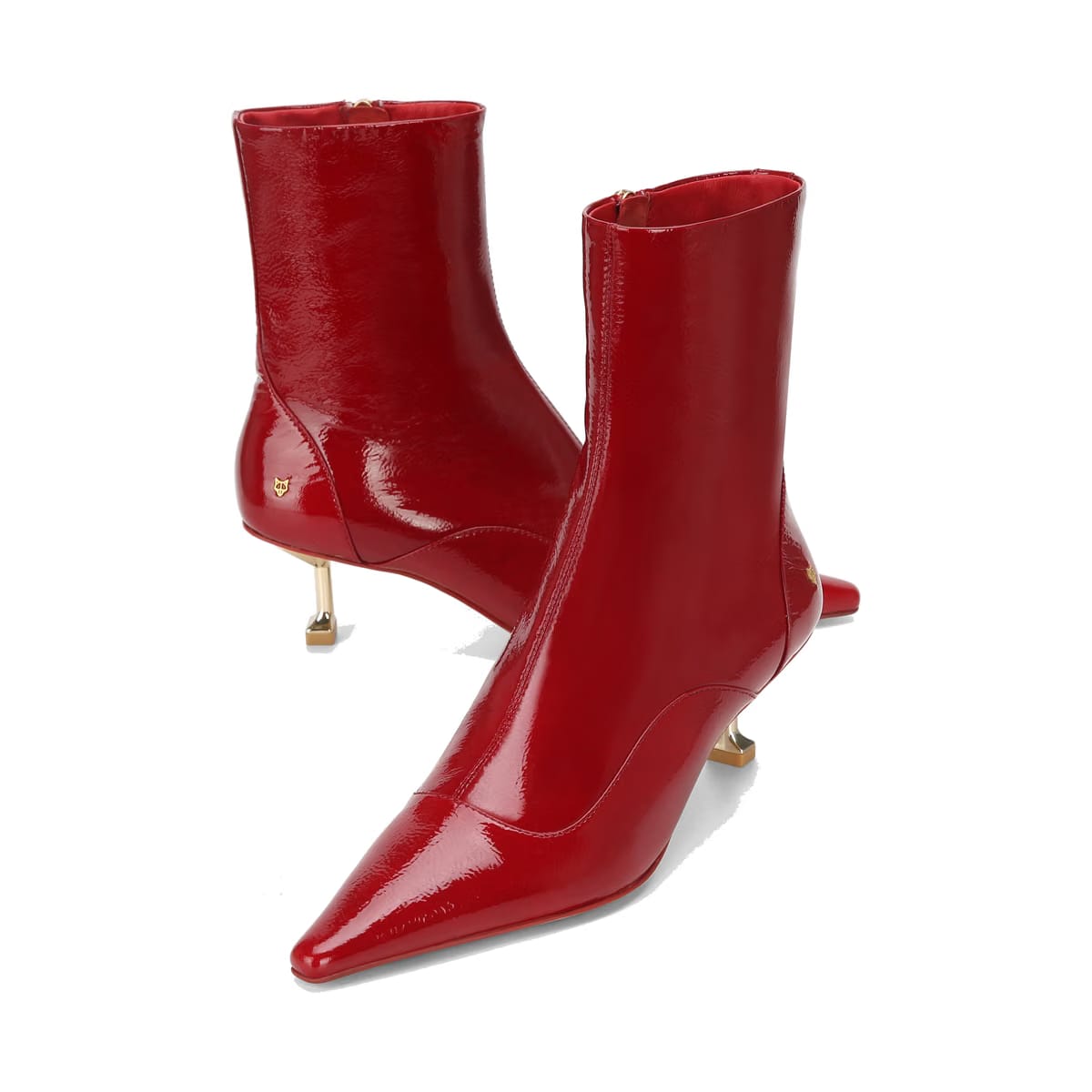 Tempting Crinkle Patent Leather Red