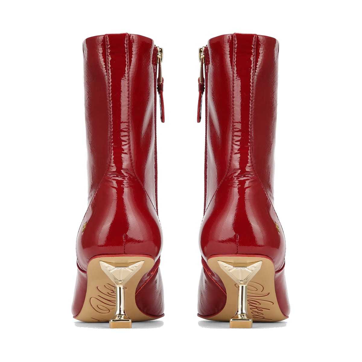 Tempting Crinkle Patent Leather Red