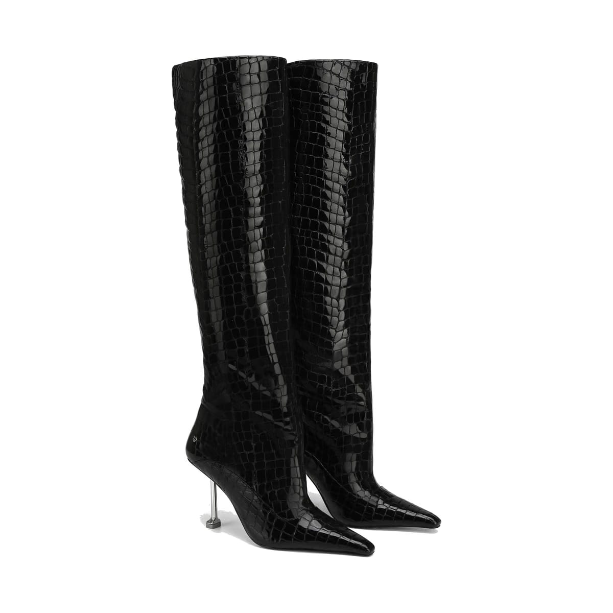 Texas Black Croc Patent Leather