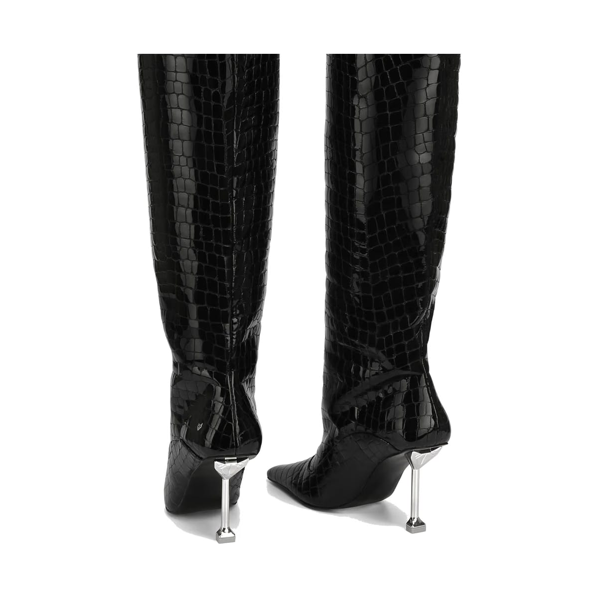 Texas Black Croc Patent Leather
