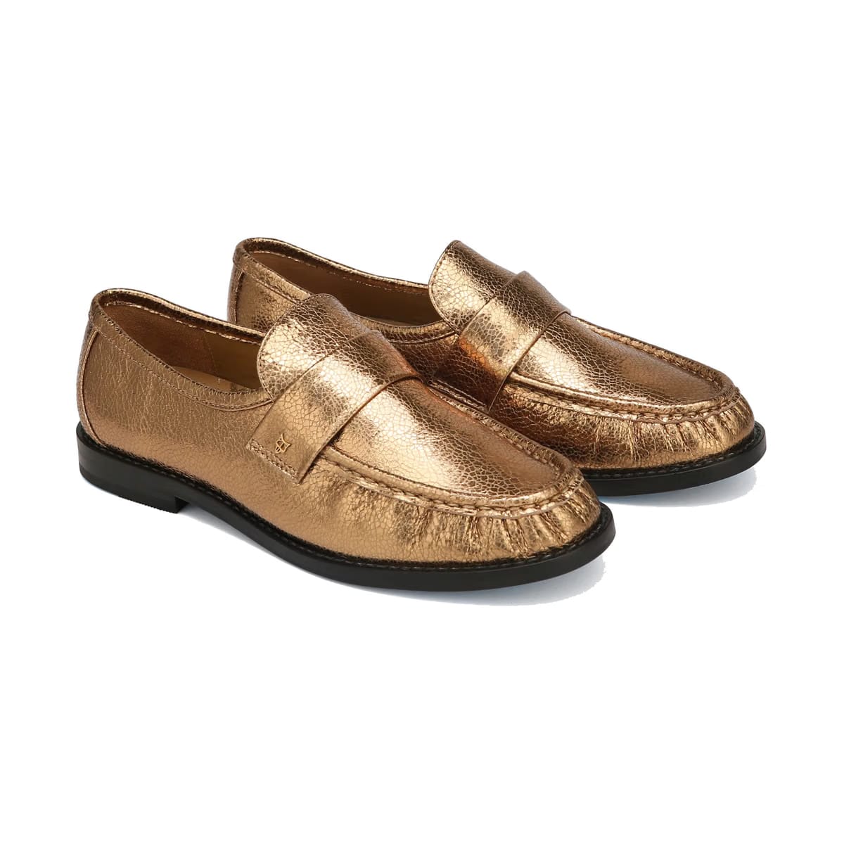 Goldie Gold Foil Leather