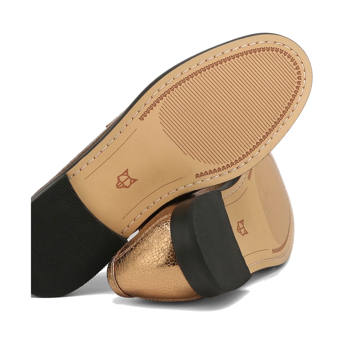 Goldie Gold Foil Leather