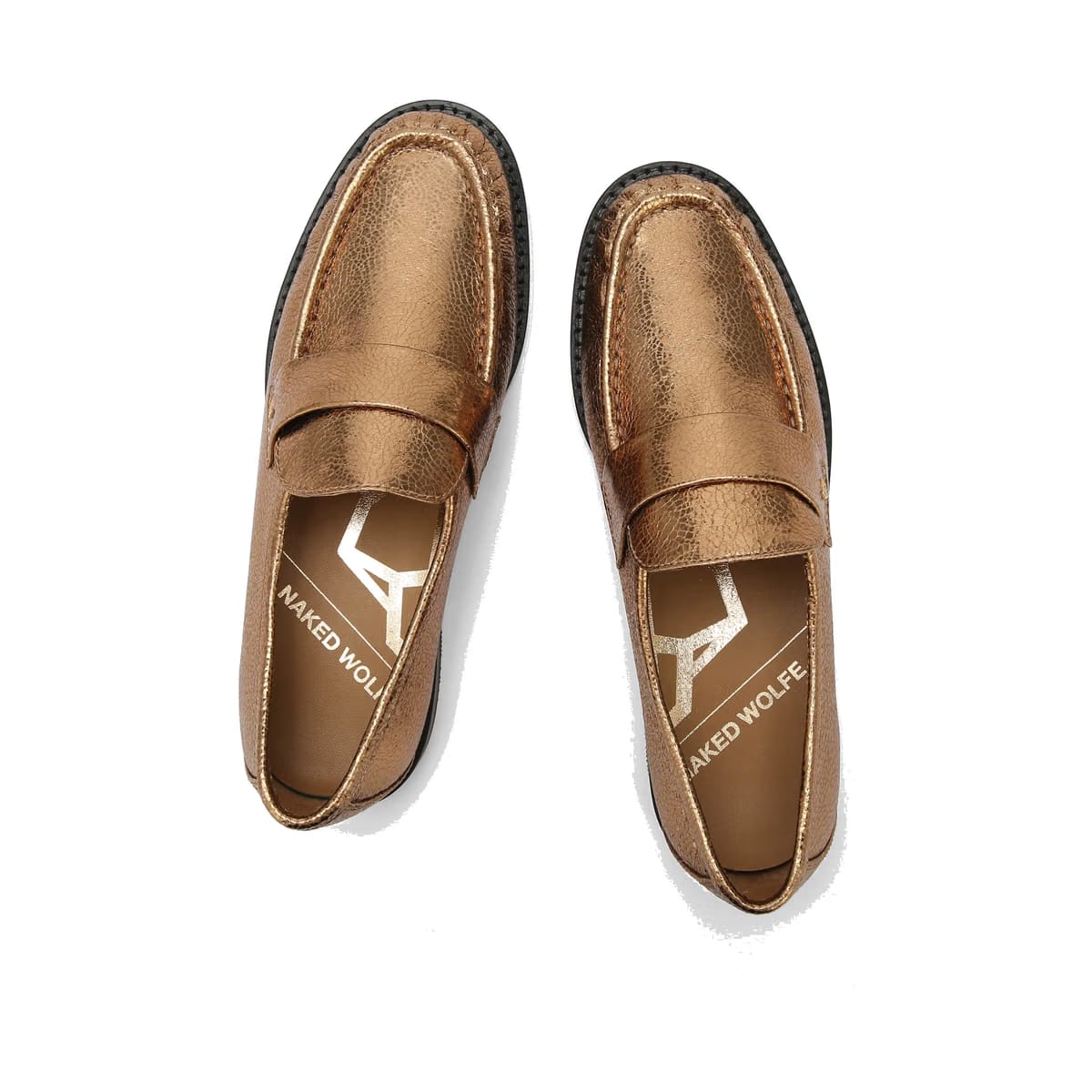 Goldie Gold Foil Leather