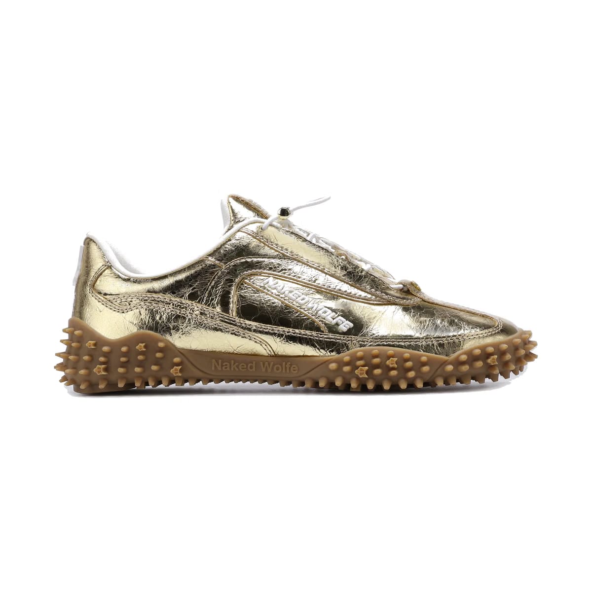 Island Gold Metallic Crinkle Cow Leather