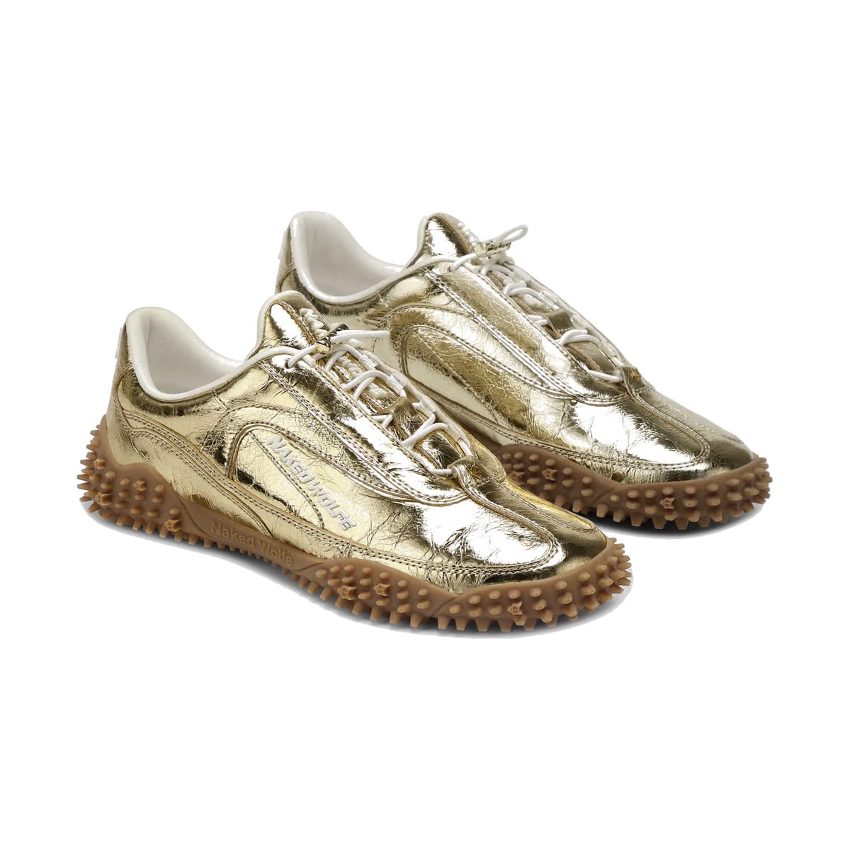 Island Gold Metallic Crinkle Cow Leather