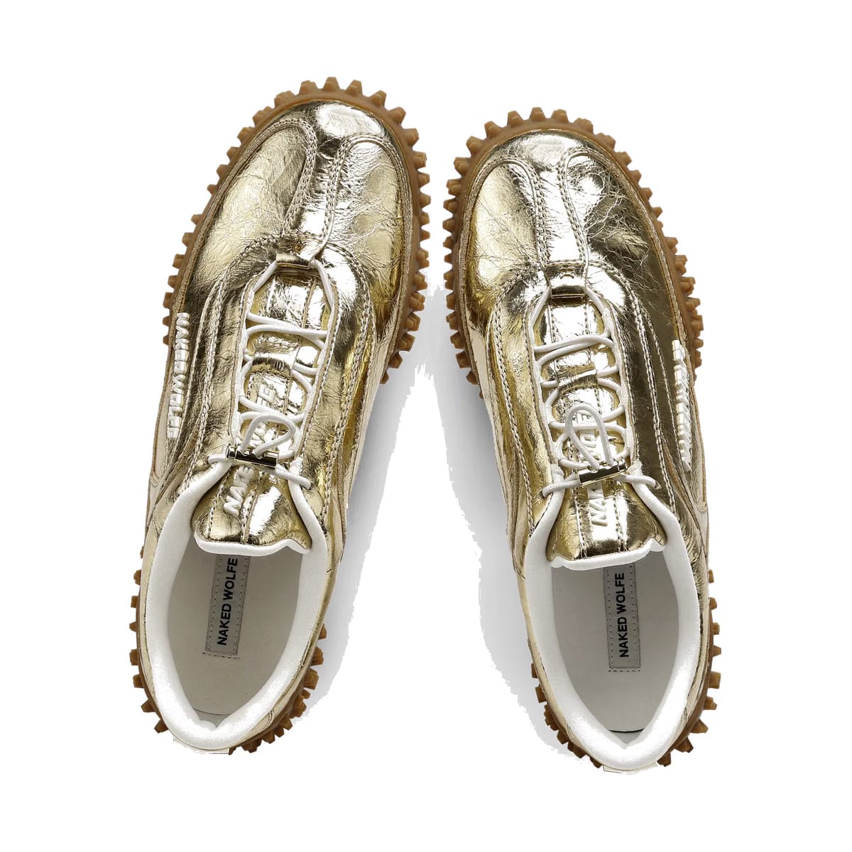 Island Gold Metallic Crinkle Cow Leather