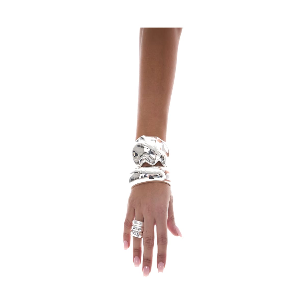 Aliah Stacked Rings Silver