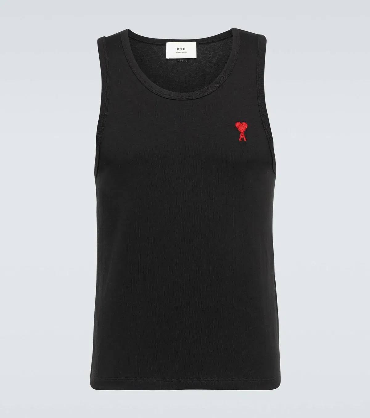 Ami Paris Cotton tank top Black