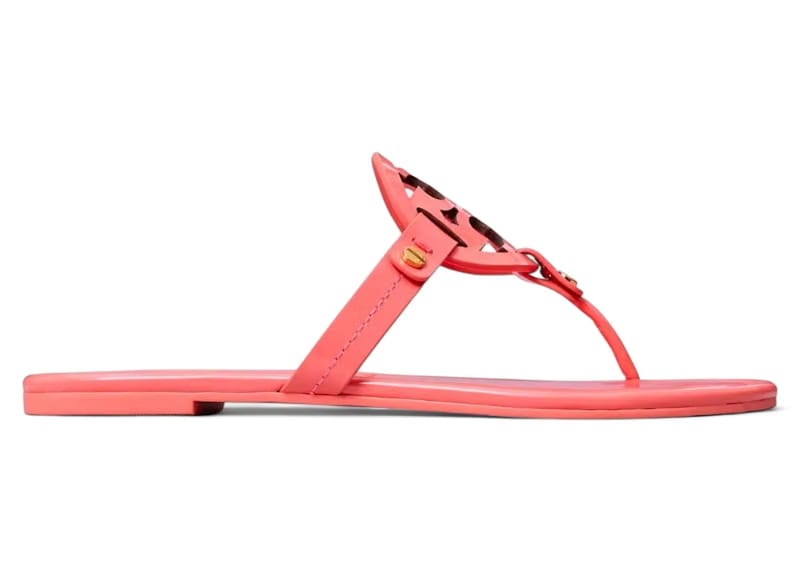 Tory Burch Miller Thong Sandals Coral Crush Pink (Women's)