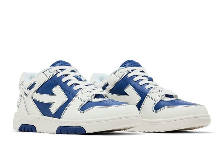 OFF-WHITE Out Of Office OOO Low Tops White Dark Blue