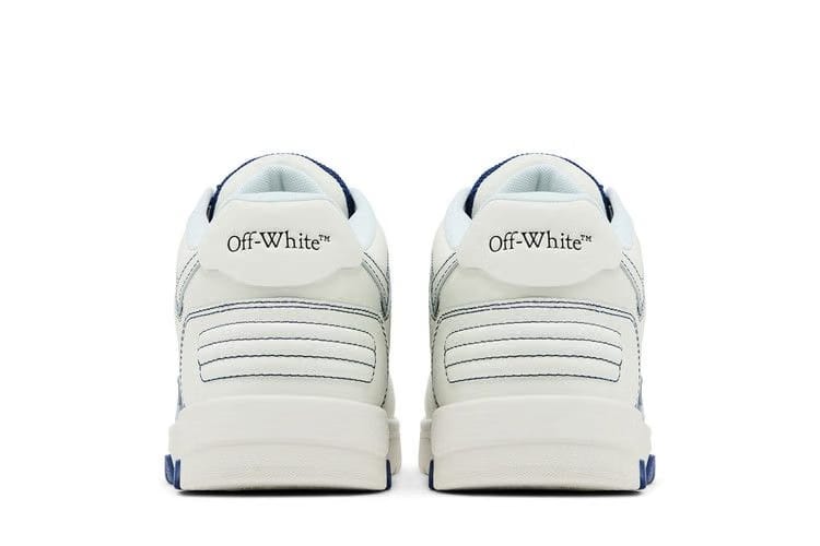 OFF-WHITE Out Of Office OOO Low Tops White Dark Blue