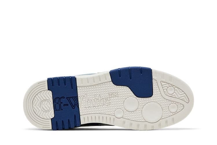 OFF-WHITE Out Of Office OOO Low Tops White Dark Blue