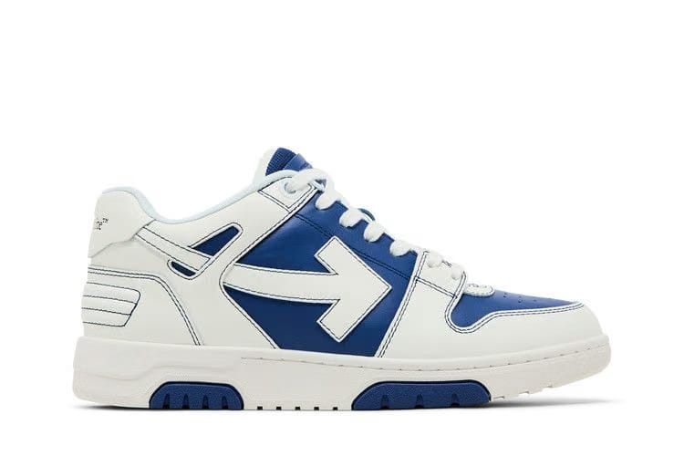 OFF-WHITE Out Of Office OOO Low Tops White Dark Blue
