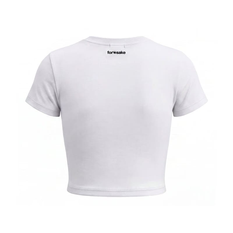 Forfksake Angel Cute White Baby Tee