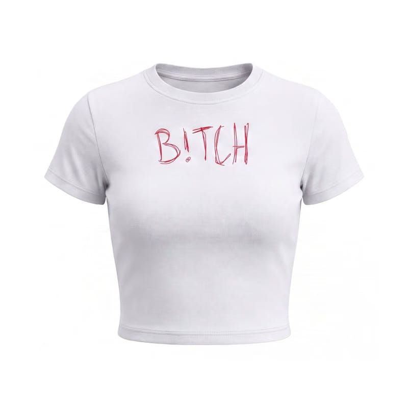 Forfksake Bitch White Baby Tee