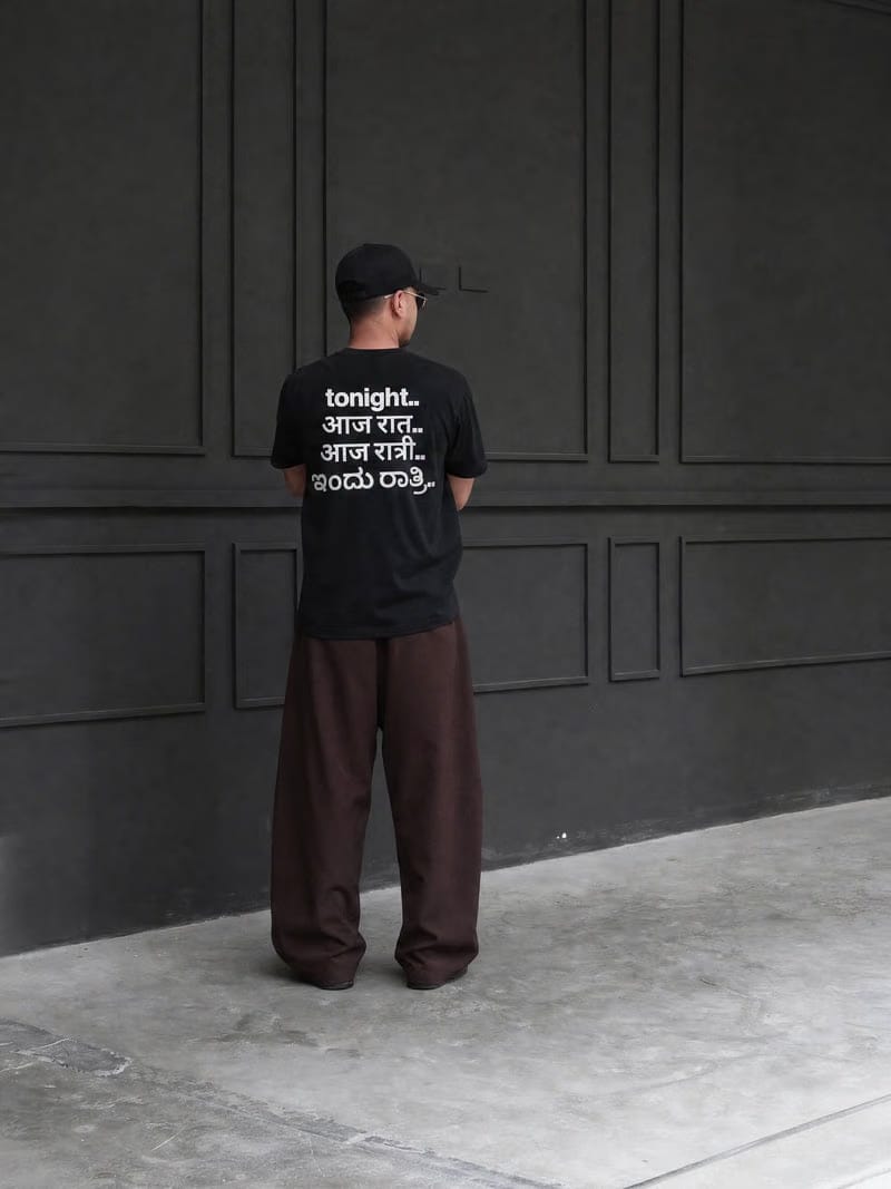 Forfksake Tonight Black Oversized T-Shirt