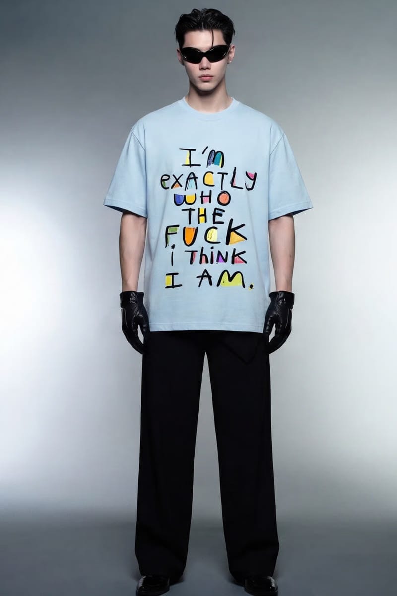Forfksake I'm Exactly T-Shirt(light Blue)