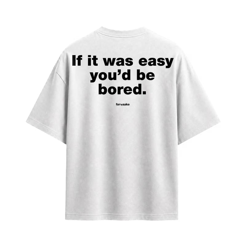 Forfksake No Easy Mode T-Shirt White