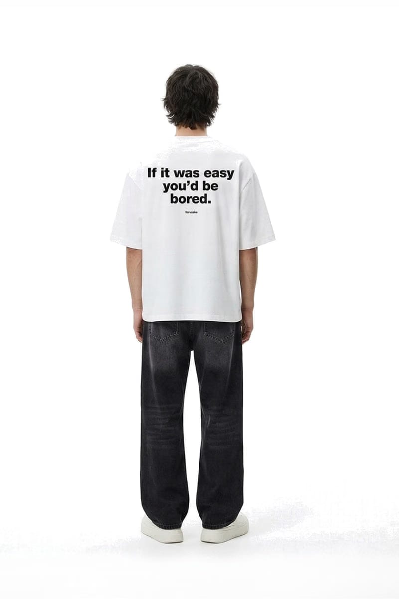 Forfksake No Easy Mode T-Shirt White