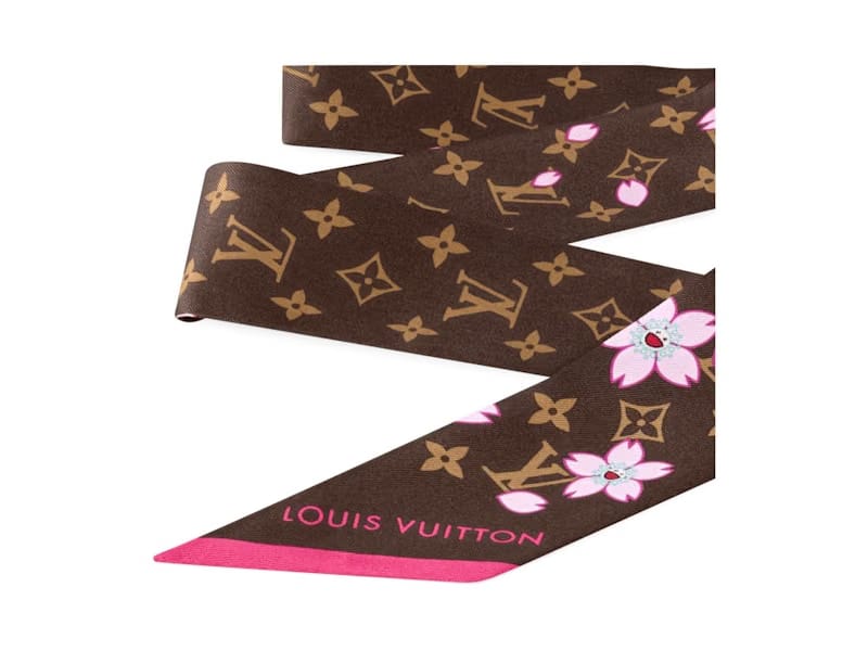 Louis Vuitton x Takashi Murakami Monogram Cherry Blossom Bandeau BB Sakura Brown