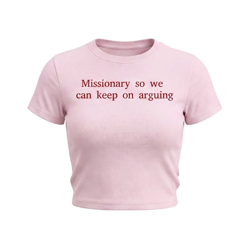 Forfksake Missionary Pink Baby Tee
