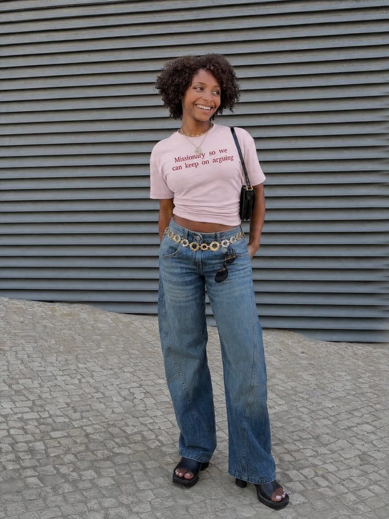 Forfksake Missionary Pink Baby Tee
