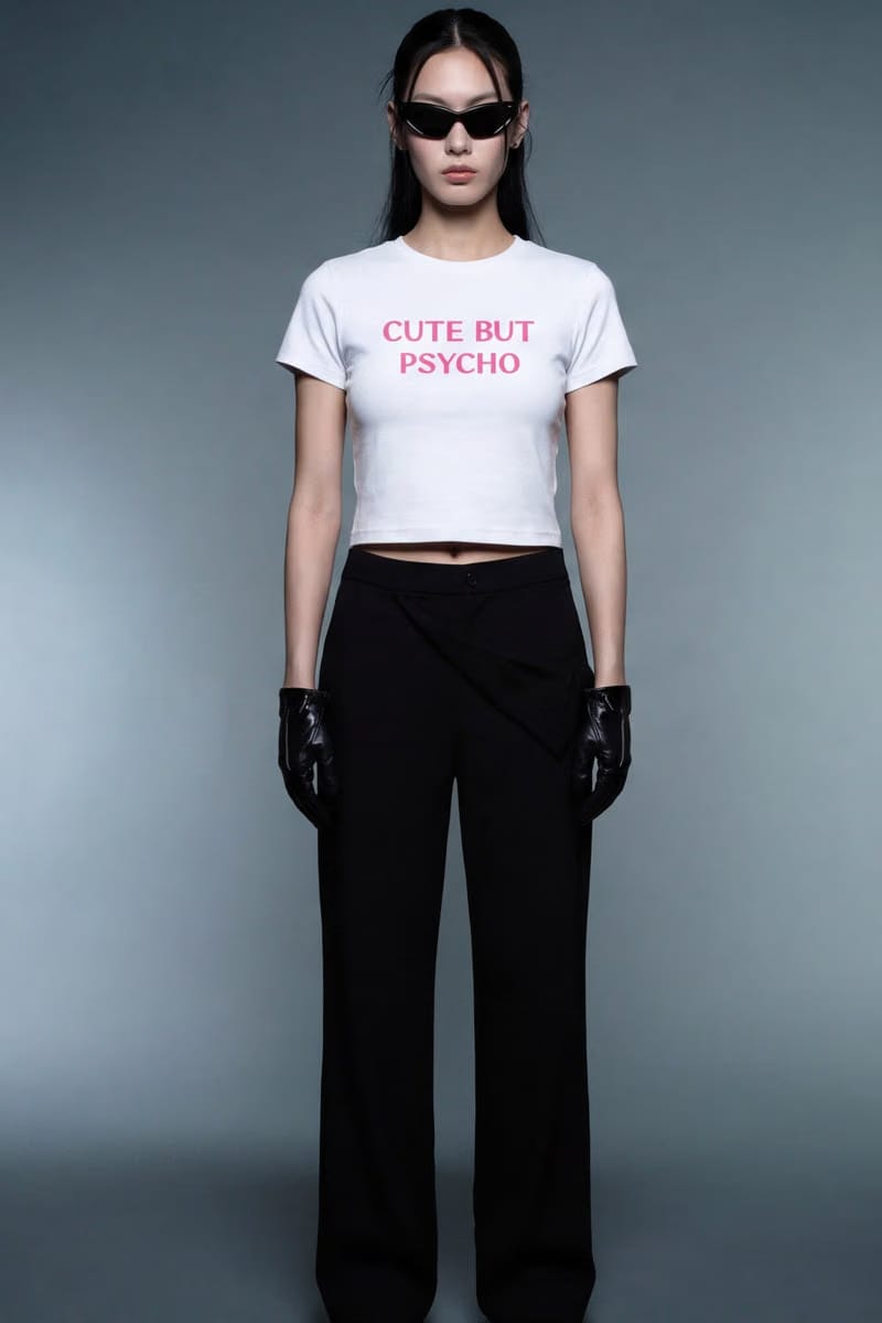 Forfksake Psycho White Baby Tee