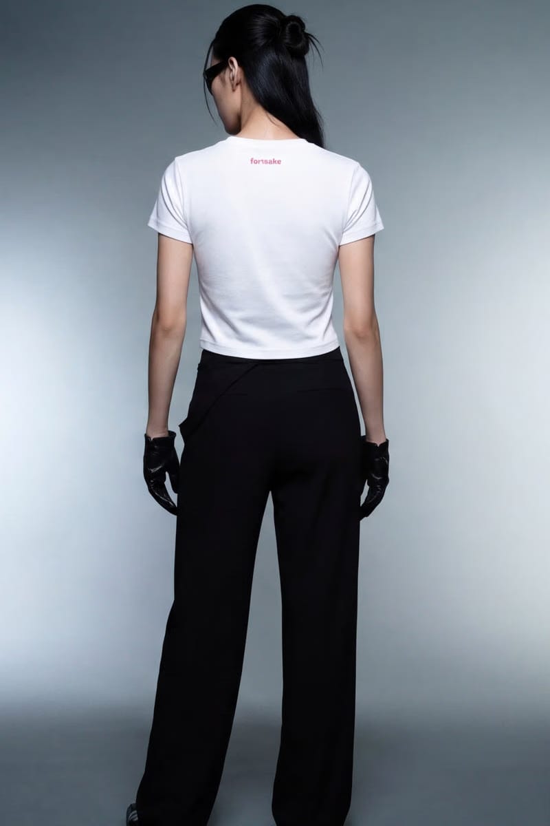Forfksake Psycho White Baby Tee