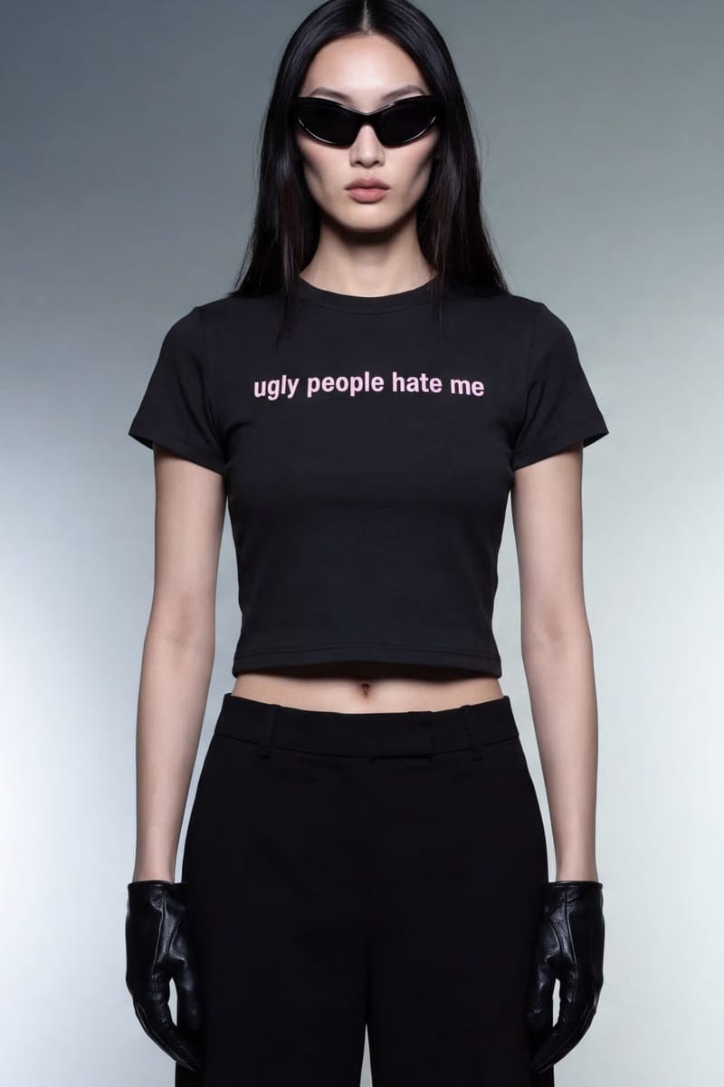 Forfksake Ugly Pink Baby Tee