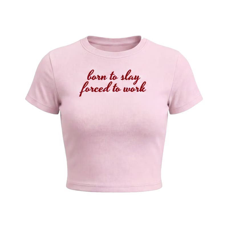 Forfksake Work Pink Baby Tee