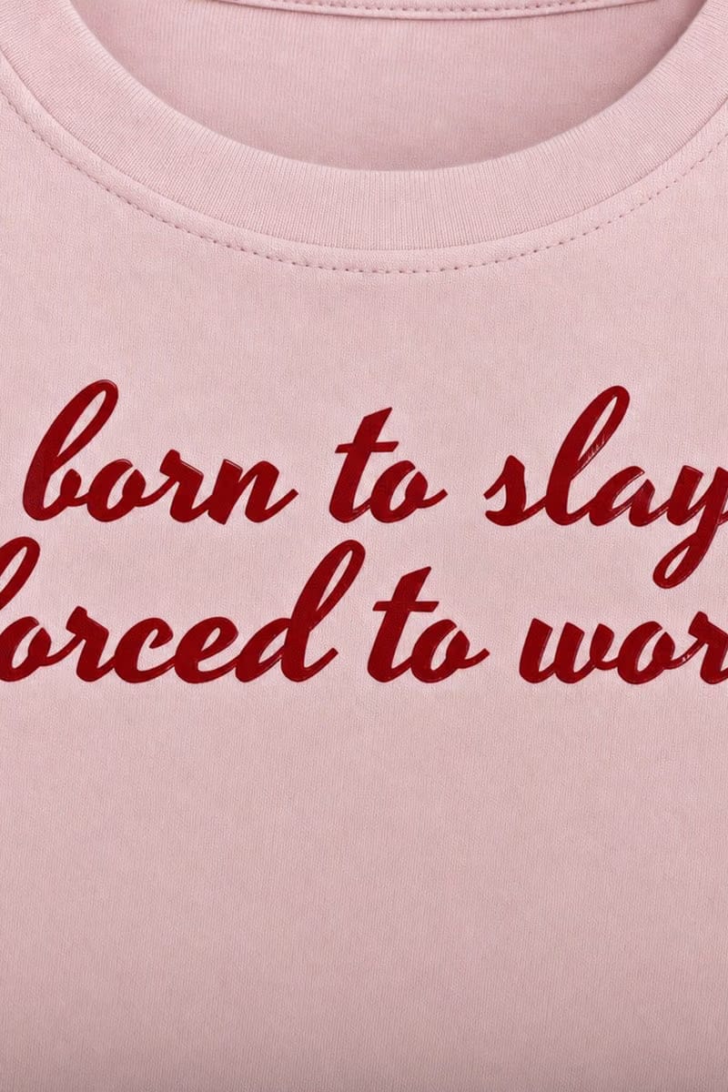 Forfksake Work Pink Baby Tee