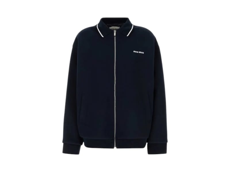 Miu Miu Piquet Blend Blouson Bleu