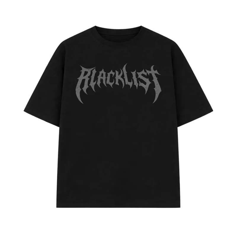 Blacklist Classic Mark Print Tee – Blackout