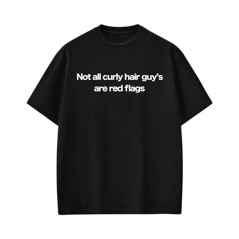 Curly Hair Guy Blacklist Black T-Shirt