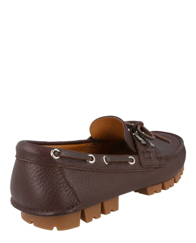 Ferragamo Gisoue Leather Loafer Brown