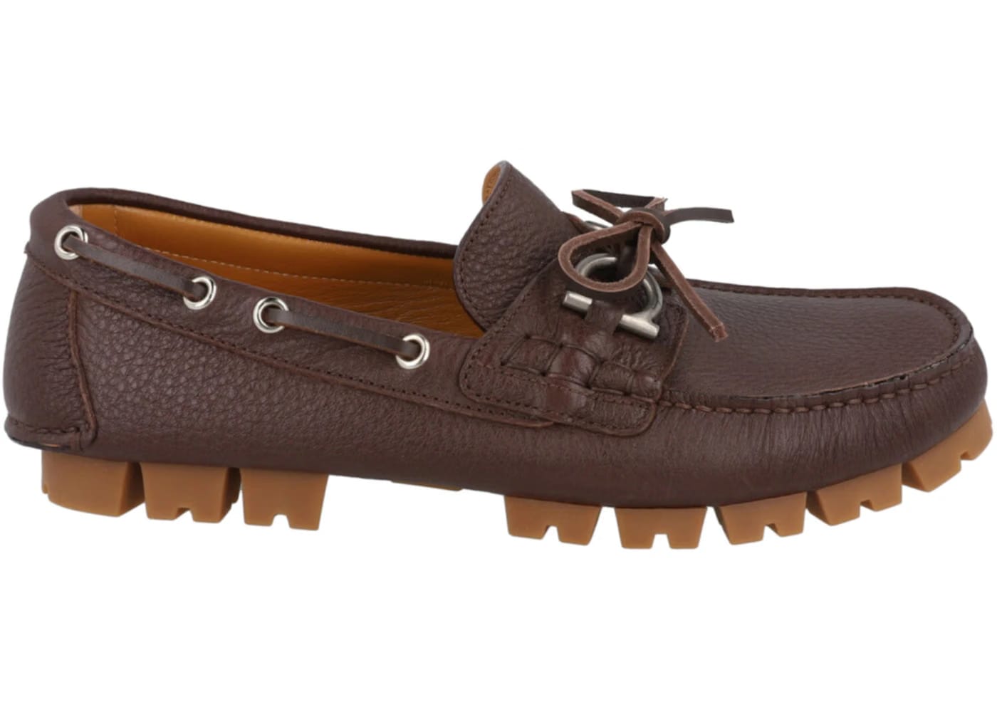 Ferragamo Gisoue Leather Loafer Brown