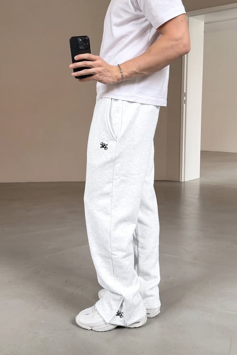 FLARED SWEATPANTS - WHITE