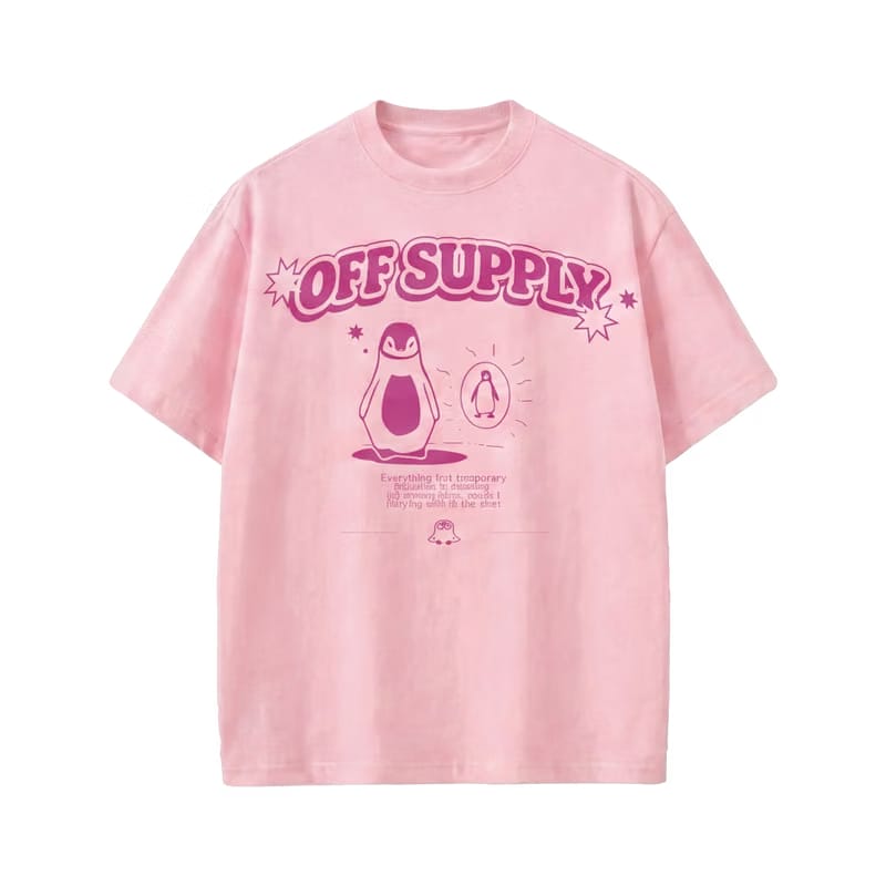 PENGUINE OFF SUPPLY PINK T-SHIRT