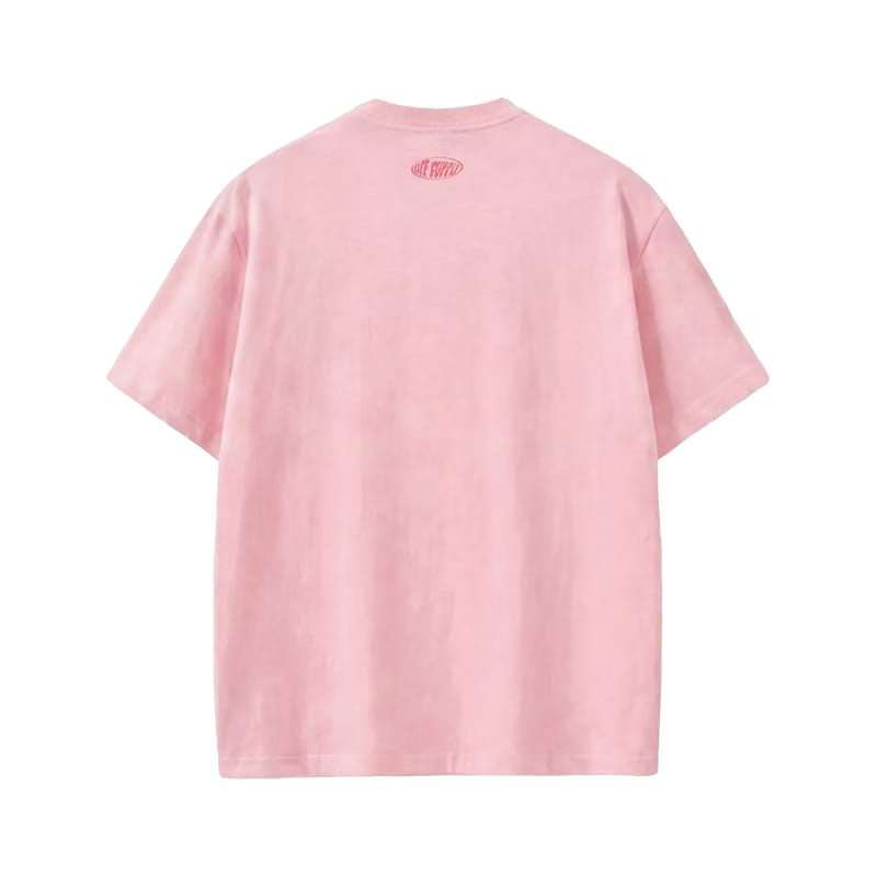 STAY PAWSITIVE OFF SUPPLY PINK T-SHIRT