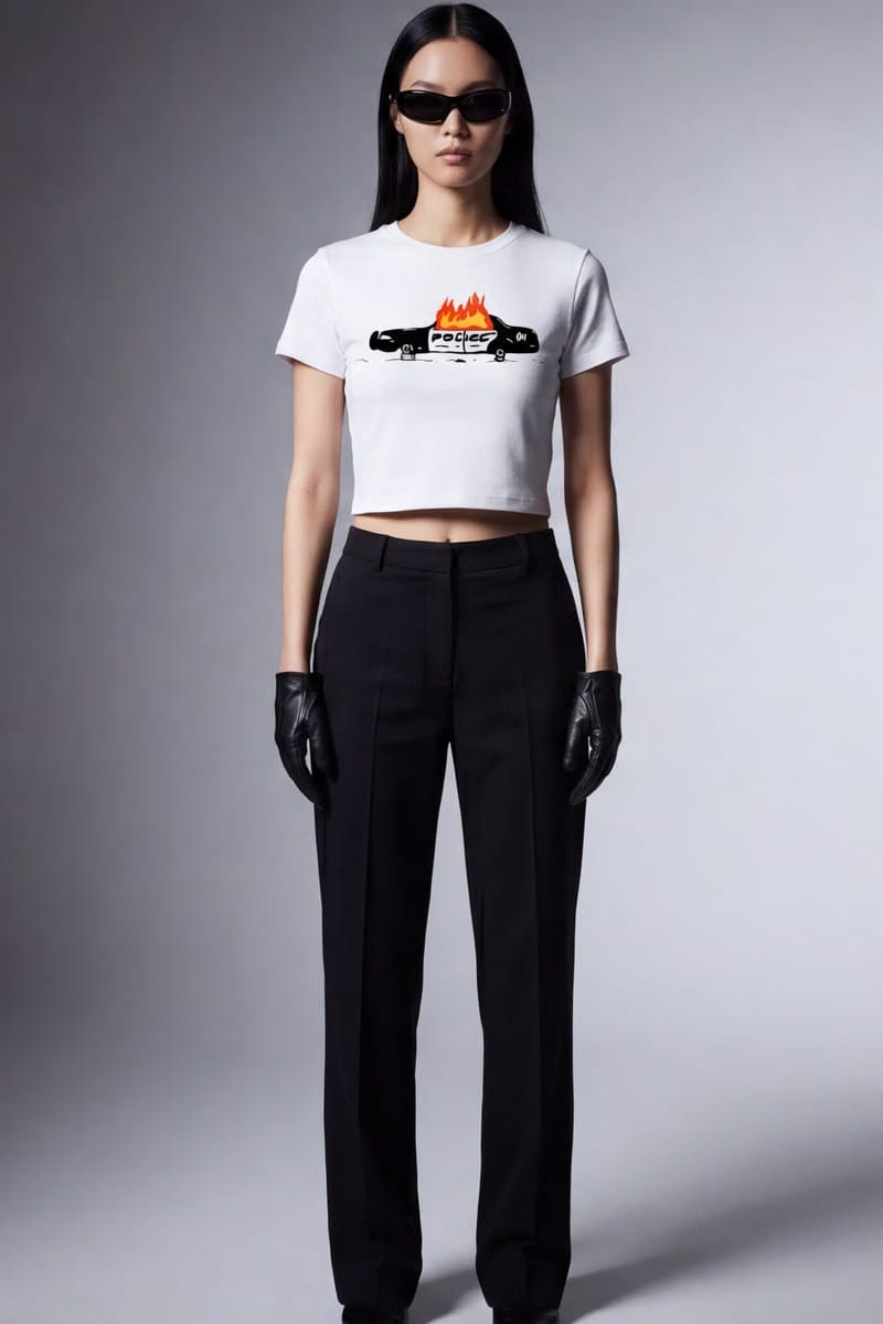 Forfksake Police Car On Fire Baby T-Shirt