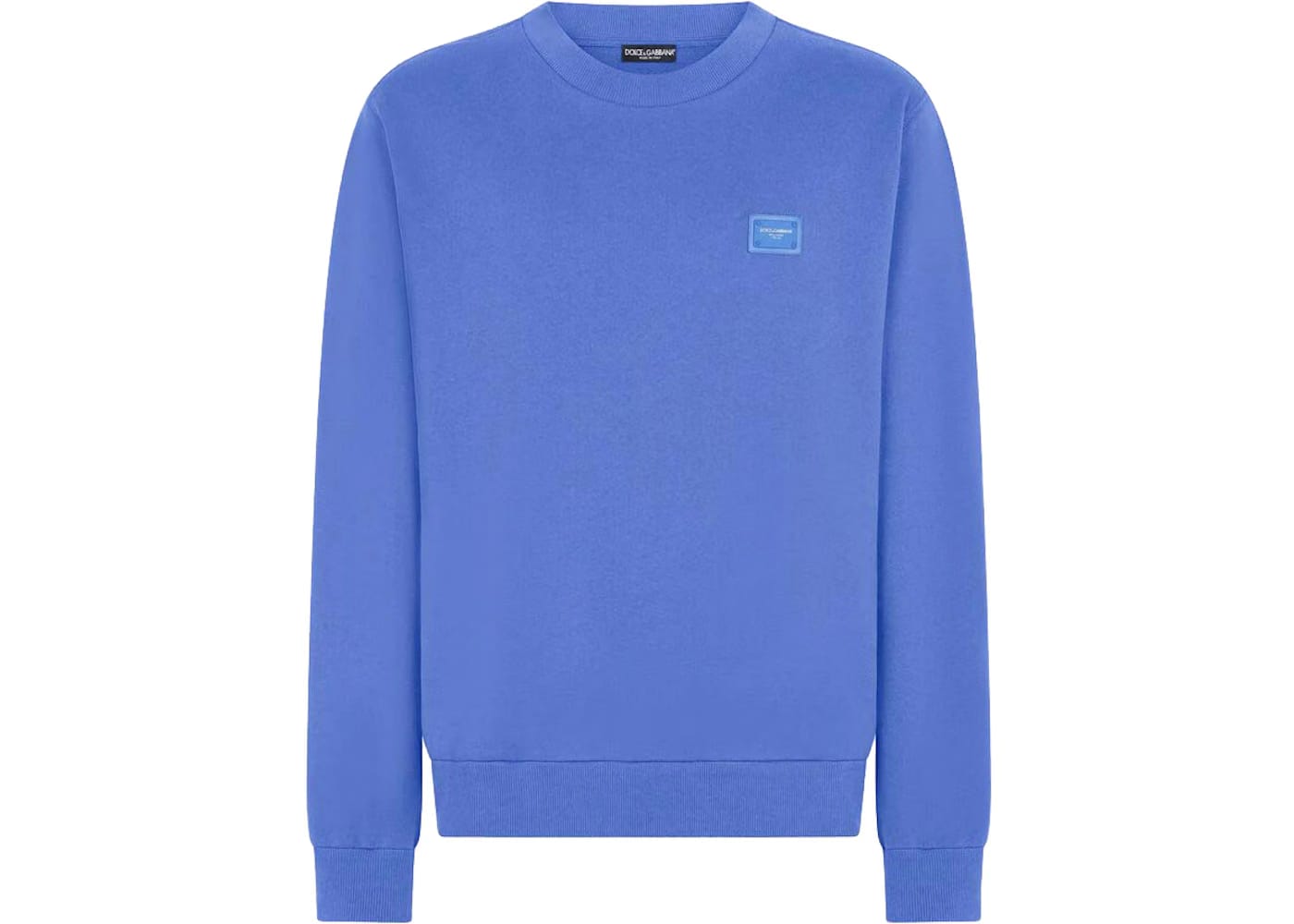 Dolce & Gabbana Jersey Branded Plate Sweatshirt Blue